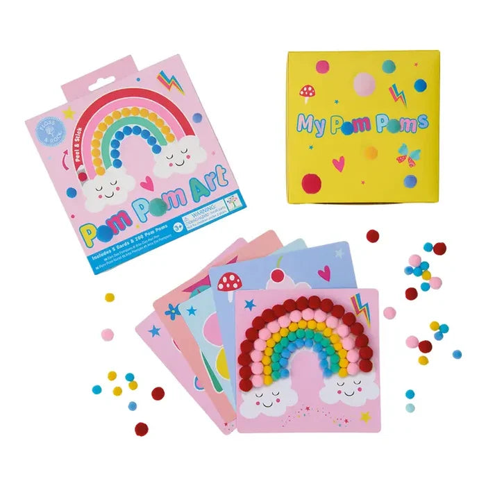 Rainbow Fairy Pom Pom Art