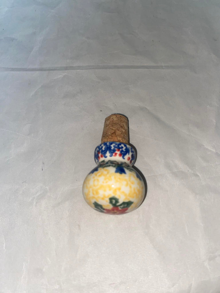 Red Flower Round Wine Stopper - Pattern Red Flower