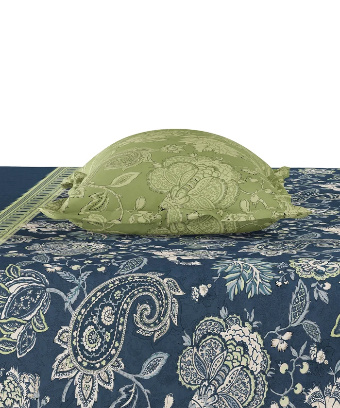 Road To Jaipur Double Duvet Set, CHAAP RANG |210 TC Cotton| 6 Pc Set