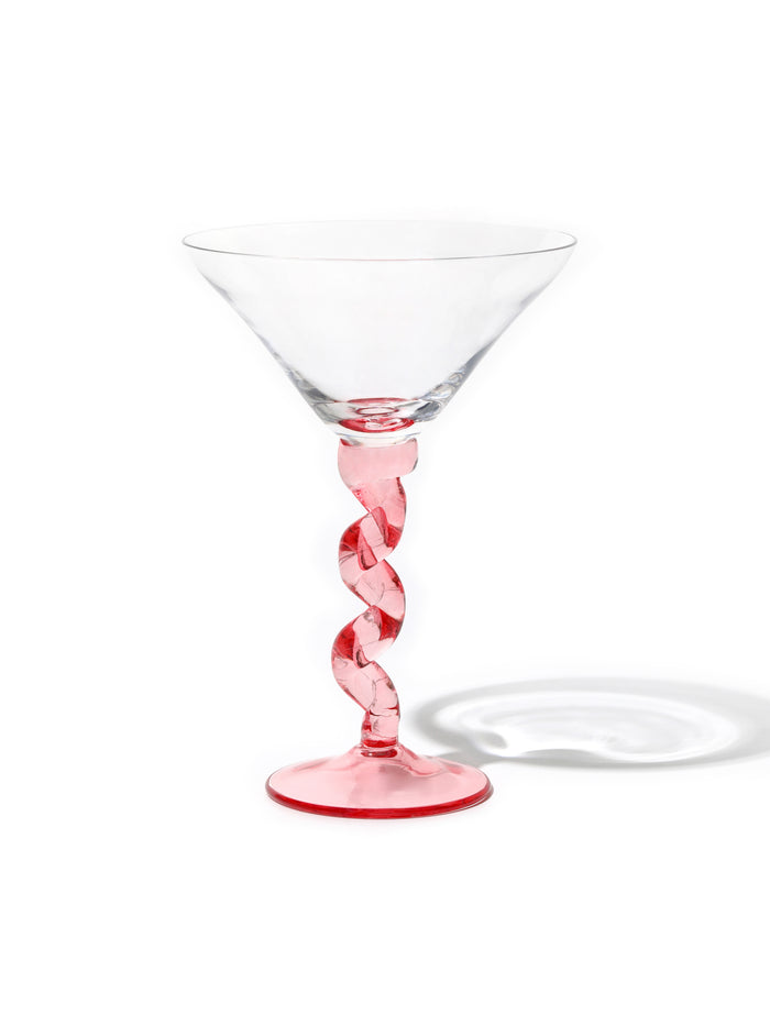 Rose Spiral Stem Martini Glass