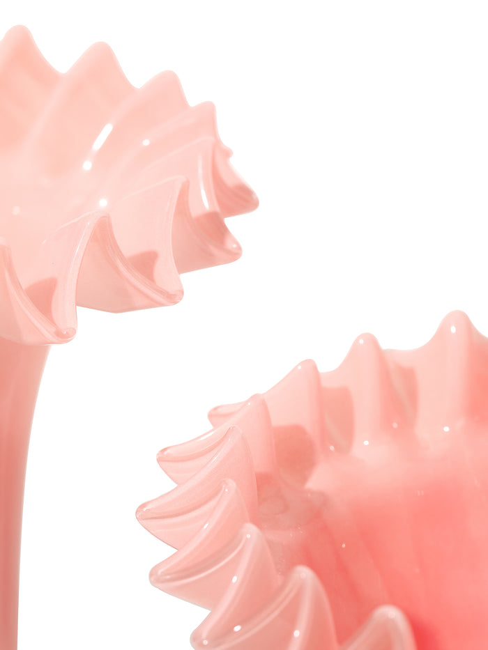 Rosewater Ruffled Vase, Tall