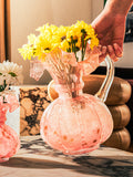 Rosy Dawn Ruffled Vase, Large