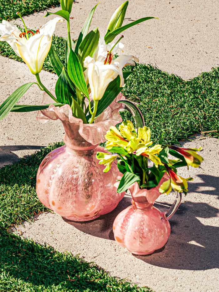 Twilight to Dawn Ruffled Vases Set of 3, Large