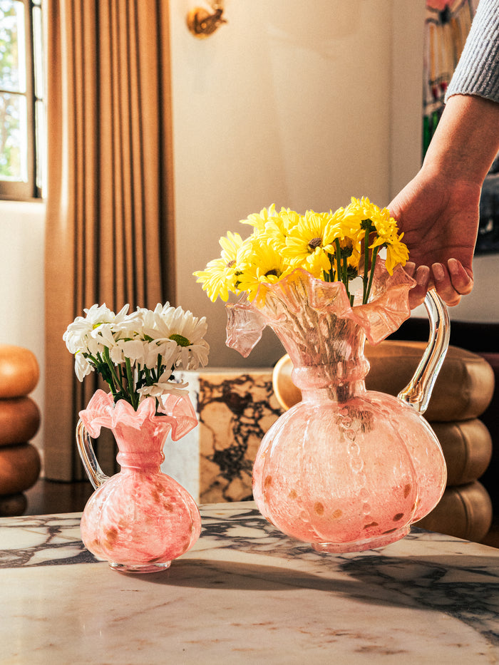 Twilight to Dawn Ruffled Vases Set of 3, Small