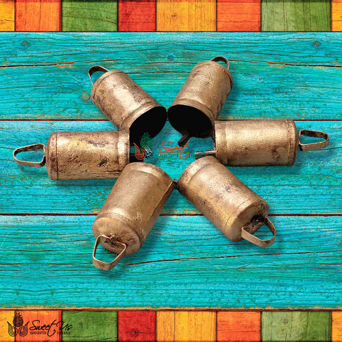 Rustic Straight Tin Bells — 3" — Set of 6 - Sweet Us