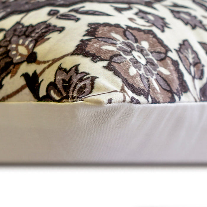 Samira - Grey Velvet Throw Pillow Cover