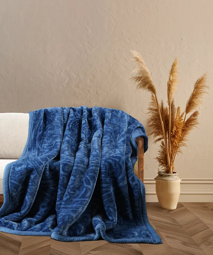 Sanskriti  2 ply Single Mink Blanket, Lipan Art| 3.2 KG