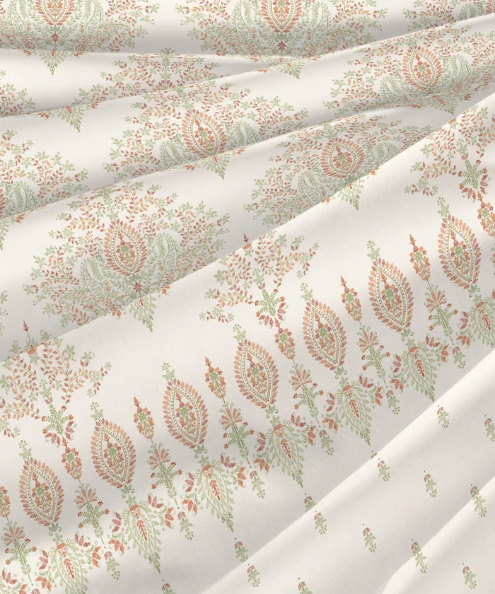 Sanskriti Double AC Blanket/Comforter, Kantha Orange| 180 GSM Polyester