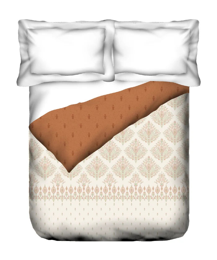 Sanskriti Double AC Blanket/Comforter, Kantha Orange| 180 GSM Polyester