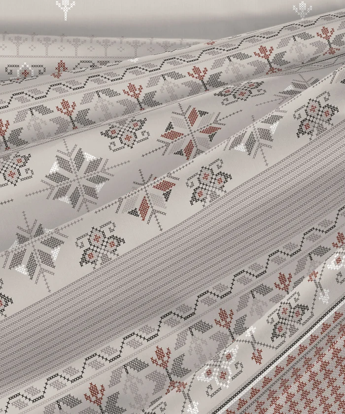 Sanskriti Double AC Comforter, Kasuti Grey| 180 GSM Polyester
