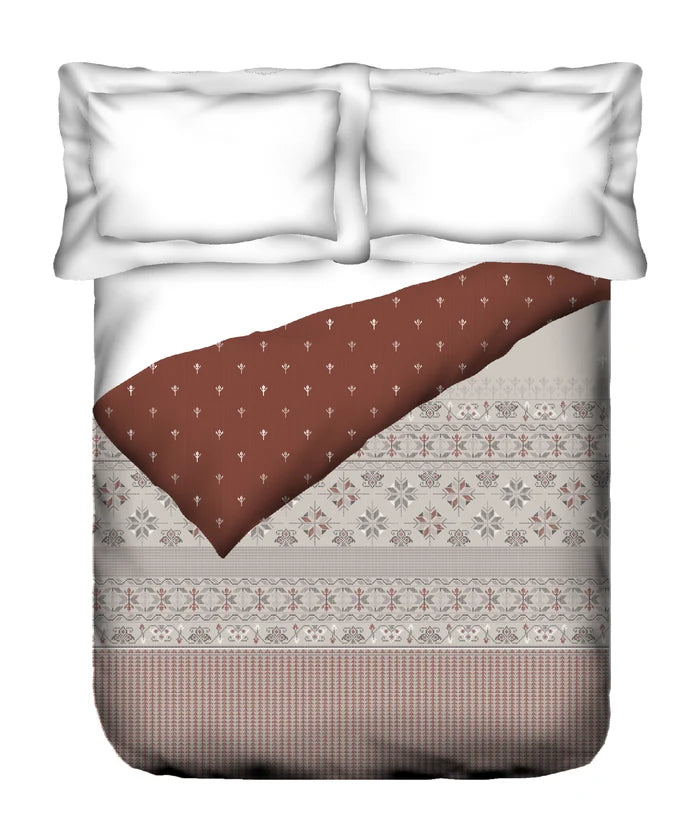 Sanskriti Double AC Comforter, Kasuti Grey| 180 GSM Polyester