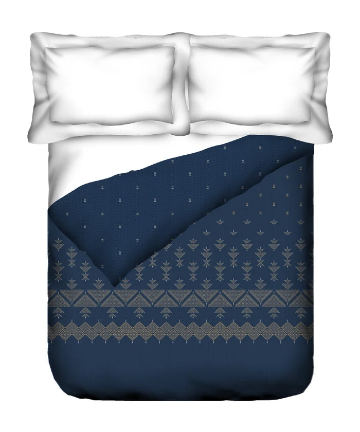 Sanskriti Double AC Comforter, Phulkari Blue| 180 GSM Polyester