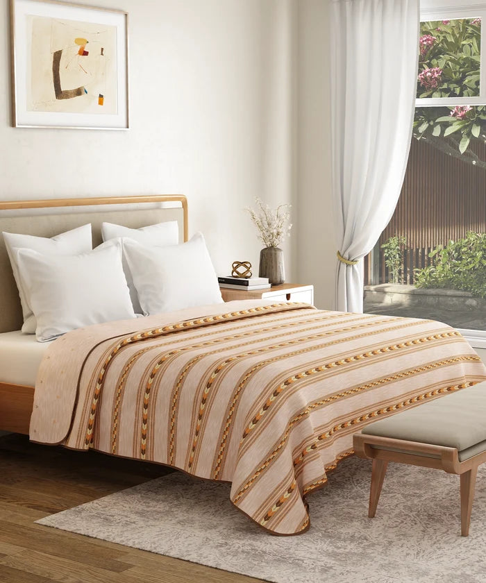 Sanskriti Double Dohar, 180 TC, 100 % Cotton, Kullu Shawl