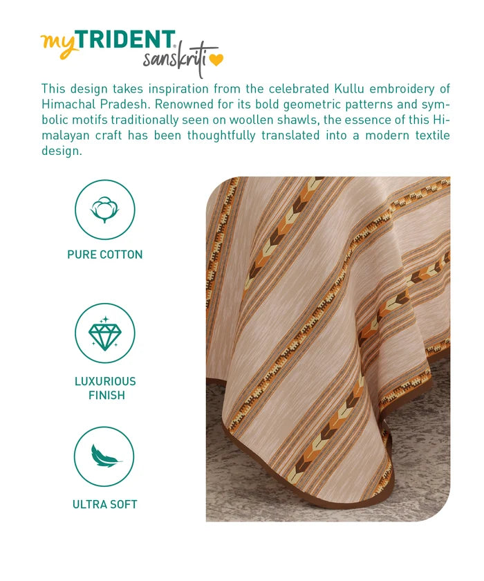 Sanskriti Double Dohar, 180 TC, 100 % Cotton, Kullu Shawl