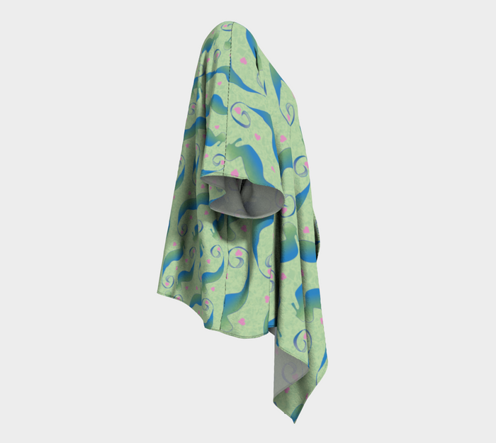 Seahorses Share Futures Draped Kimono | Queer Art