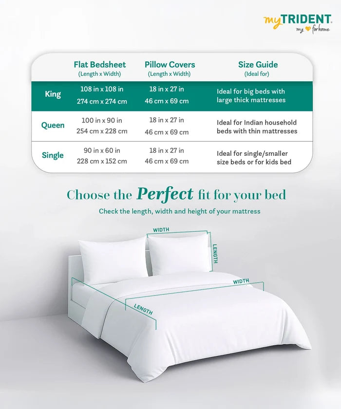 Shilpkalaa Printed King Bedsheet Set, Pashmina| 144TC Cotton| 2 Pillow covers