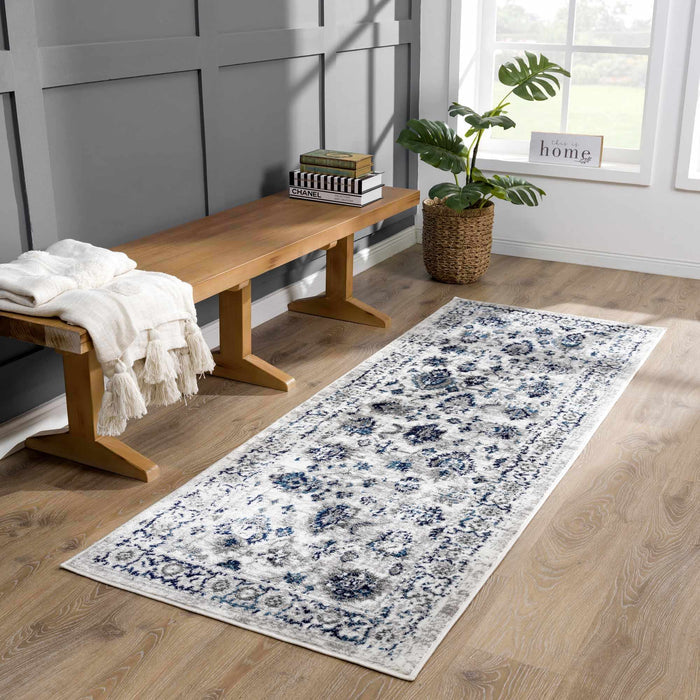 Silver, Gray, Teal and Charcoal Traditional Oushak Design Area Rug - The Rug Decor
