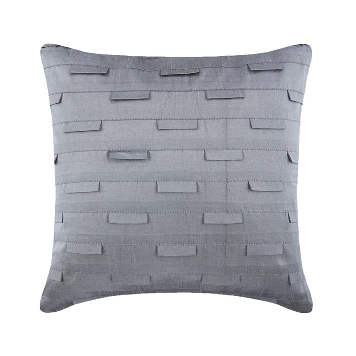 Silver Ocean - Silver Art Silk Decorative Euro Sham