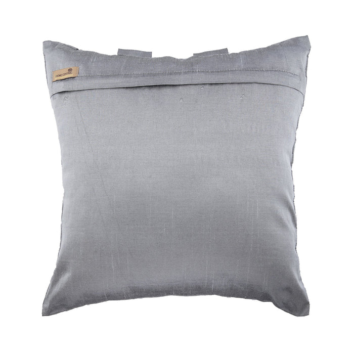 Silver Ocean - Silver Art Silk Decorative Euro Sham