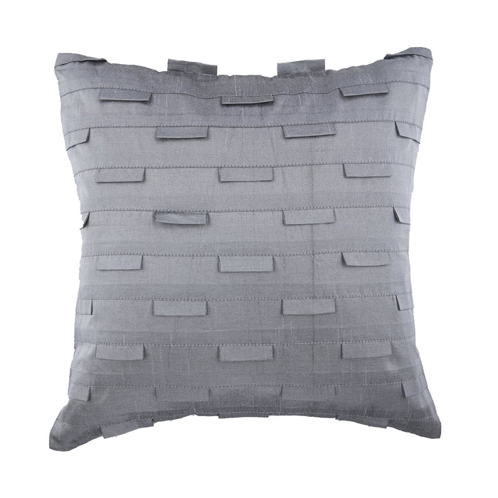 Silver Ocean - Silver Art Silk Decorative Euro Sham