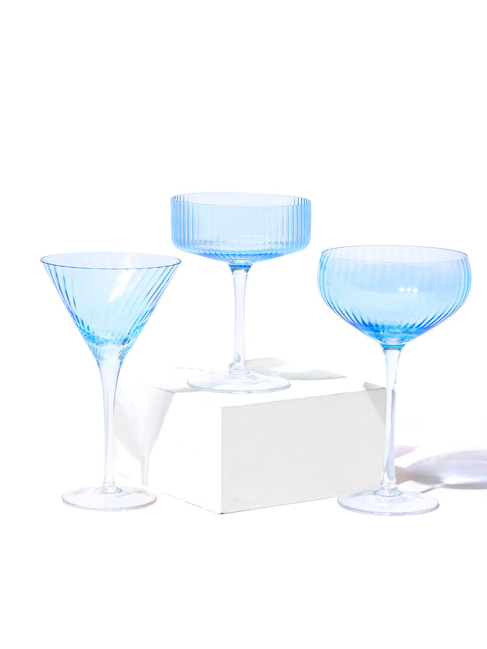 Sky Coupe Cocktail Glass, Stripe
