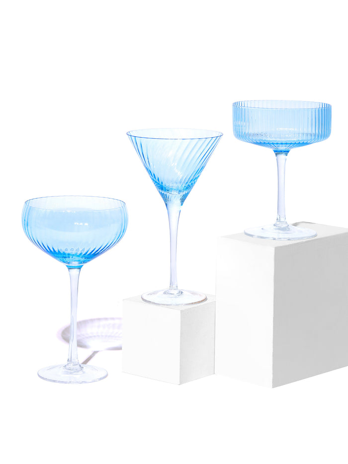 Sky Coupe Cocktail Glass, Stripe