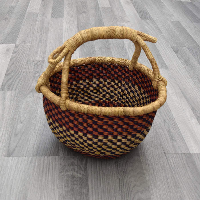 Small Round Straw basket - Ghana Basket - SB7