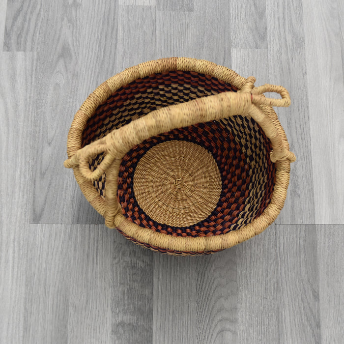 Small Round Straw basket - Ghana Basket - SB7