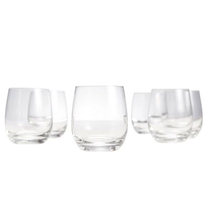 Set of Oasis Glasses in a home bar setting.