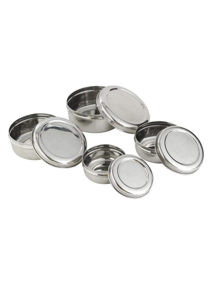 Smartserve Stainless Steel Sada Puri Dabba Food Storage Containers, Set of 4 | Food Container