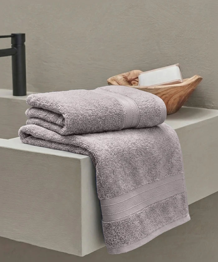Soft Comfort 1Pc Bath Towel, Charcoal|509 GSM Cotton|Air Rich Technology