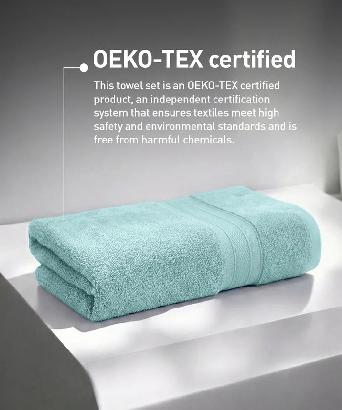 Soft Comfort 1Pc Bath Towel, Nile Blue|509 GSM Cotton|Air Rich Technology