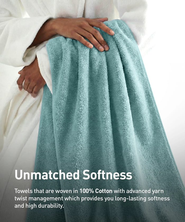 Soft Comfort 1Pc Bath Towel, Nile Blue|509 GSM Cotton|Air Rich Technology