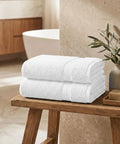 Soft Comfort 2Pc Bath Towel Set, White|509 GSM Cotton|Air Rich Technology