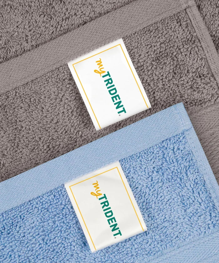 Soft Comfort 4 Pc Hand Towel, Charcoal & Allure| 509 GSM Cotton|Air Rich Technology