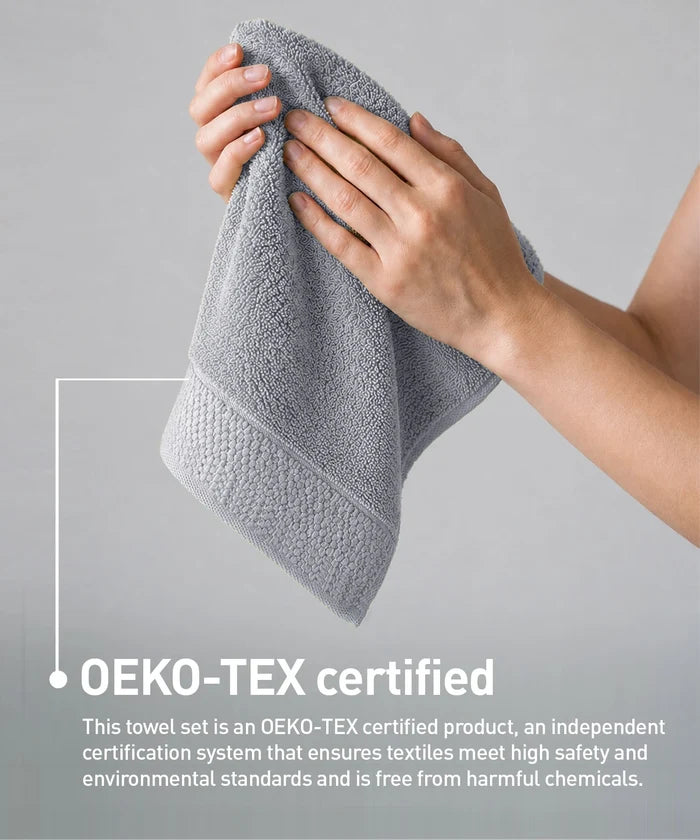 Soft Comfort 4Pc Face Towel Set, Charcoal|600 GSM Cotton|Superior Softness