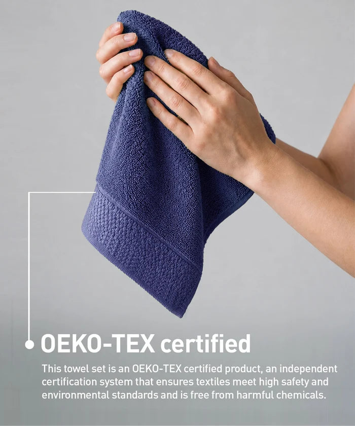 Soft Comfort 4Pc Face Towel Set, New Navy|600 GSM Cotton|Superior Softness