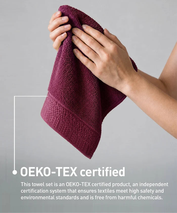 Soft Comfort 4Pc Face Towel Set, Wine Red |600 GSM Cotton|Superior Softness