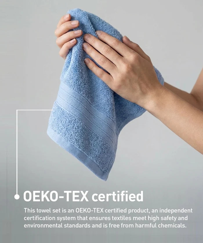 Soft Comfort 4Pc Hand Towel Set, Allure Blue|509 GSM Cotton|Air Rich Technology