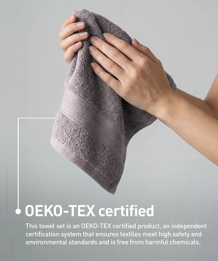 Soft Comfort 6Pc Towel Set, Charcoal|509 GSM Cotton|Air Rich Technology