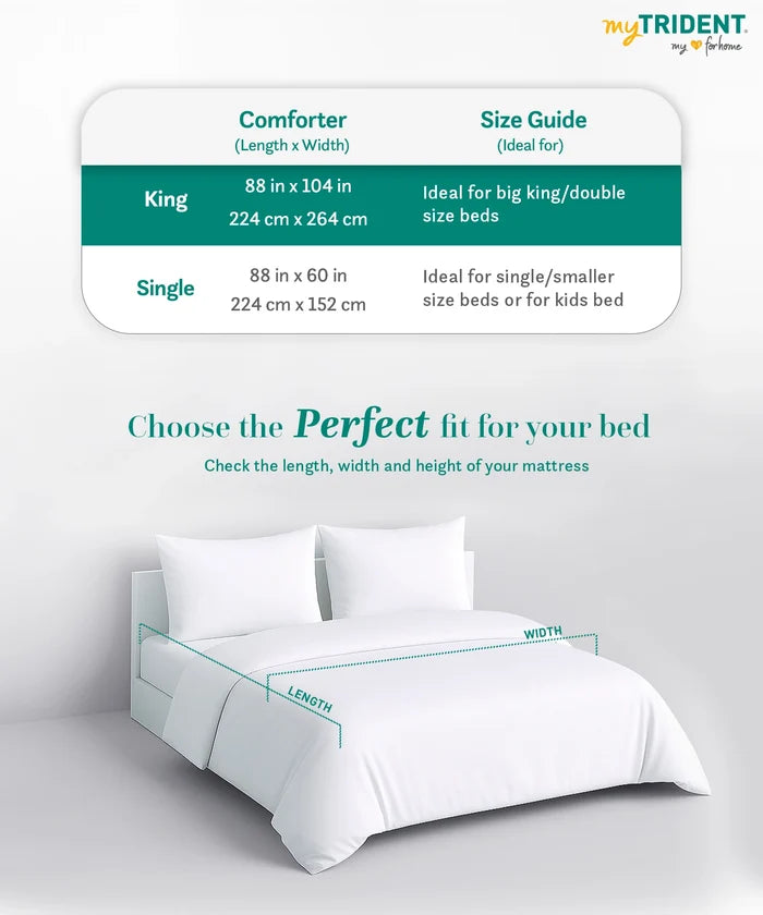 Soft Comfort Double AC Comforter, Cascade |200 GSM Cotton