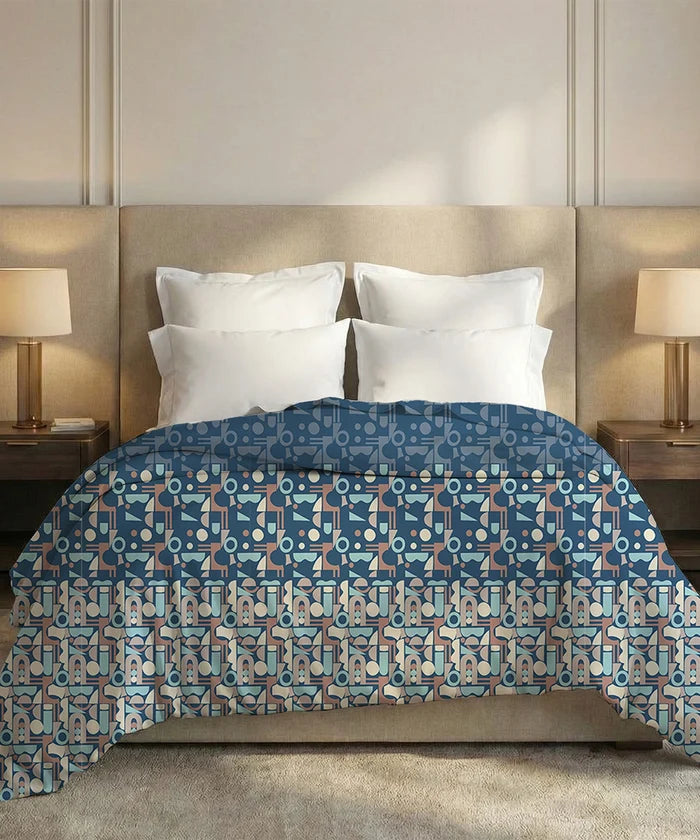 Soft Comfort Double AC Comforter, Deco Dusk |200 GSM Cotton