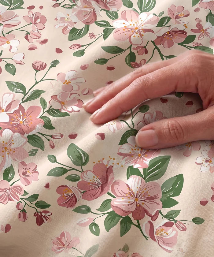 Soft Comfort King Bedsheet Set, DAISY | 180 TC Cotton|2 Pillow Covers
