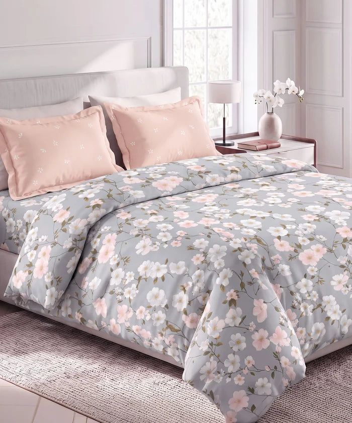 Soft Comfort King Bedsheet Set, ELYSIN | 180 TC Cotton|2 Pillow Covers
