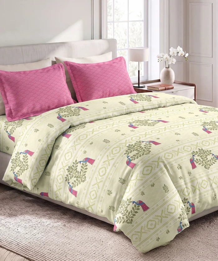 Soft Comfort King Bedsheet Set, RITVI | 180 TC Cotton|2 Pillow Covers