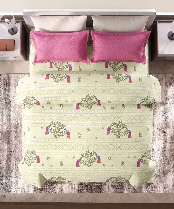 Soft Comfort King Bedsheet Set, RITVI | 180 TC Cotton|2 Pillow Covers