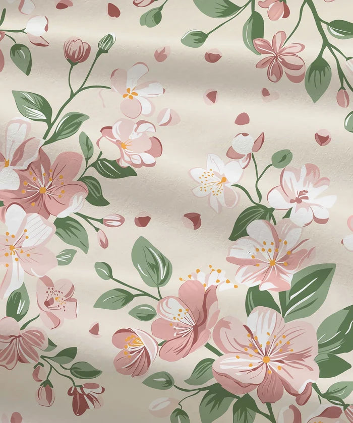 Soft Comfort King Fitted Bedsheet Set, DAISY |180 TC Cotton|2 Pillow Covers