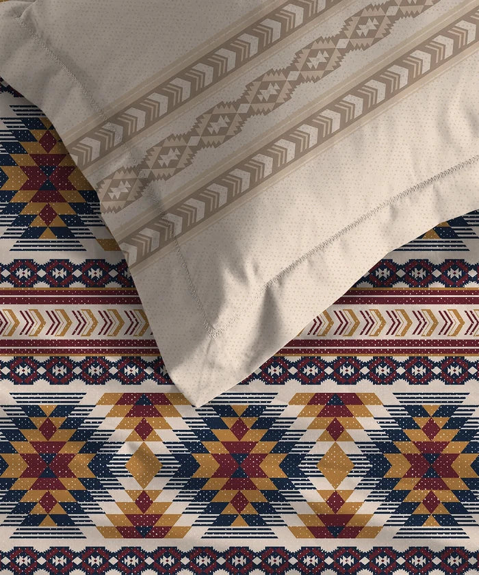 Soft Comfort King Fitted Bedsheet Set, GRACE |180 TC Cotton|2 Pillow Covers