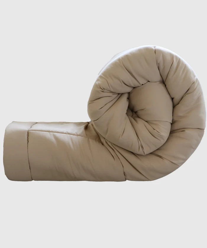 Soft Comfort Solid Double AC Comforter, French Roast|200 GSM Micro Polyester|Reversible