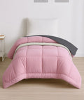 Soft Comfort Solid Single AC Comforter, Rose Dust|200 GSM Micro Polyester|Reversible